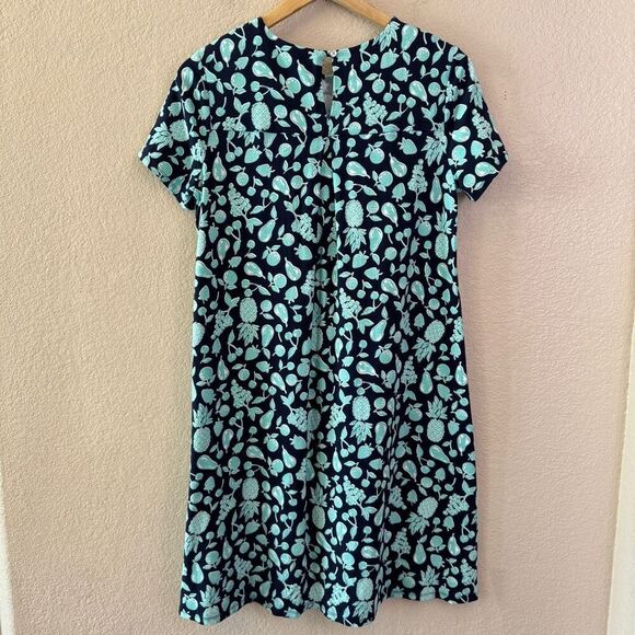 J Jill Wearever Womens Dress Small Fruit Pineapple Short Sleeves Stretch Jersey - Picture 6 of 12
